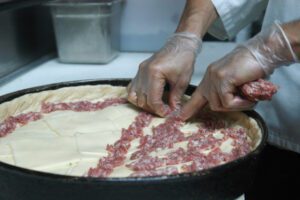 housemade sausage on pizza