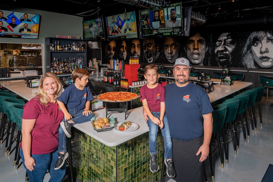 owners and family, Madison Avenue Pizza, Dunedin, Florida