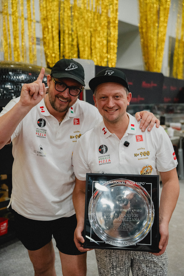 team effort, Mirko D’Agate, Executive Chef, Pizzeria No. 900, Montreal, Quebec, Canada, best Pizza Napoletana in the World, International Pizza Challenge, International Pizza Expo, Las Vegas, Pizza Napoletana Division Champion